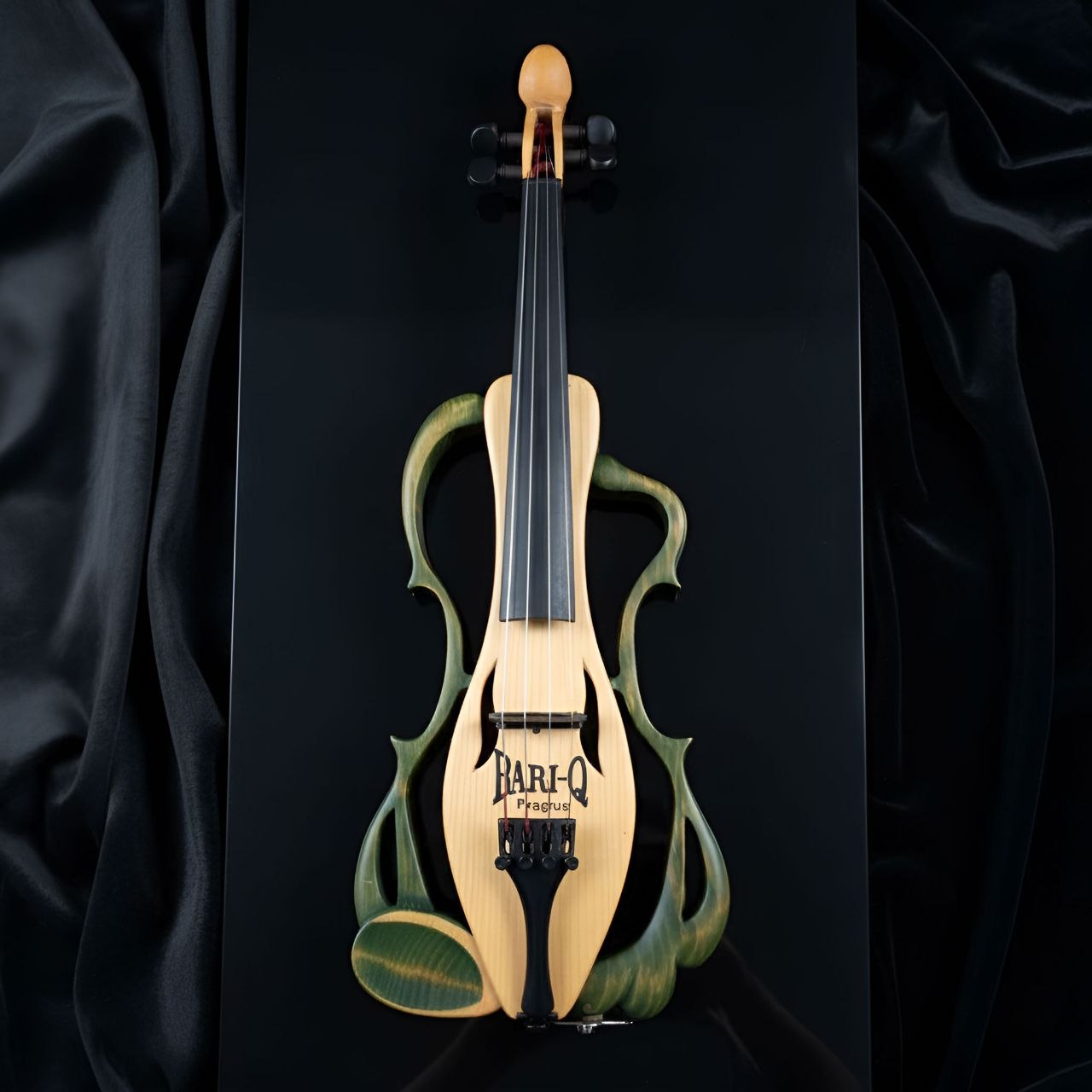 Emerald Vine — Spruce & emerald wash. Pale spruce body cradled by ribs stained the green of new moss.